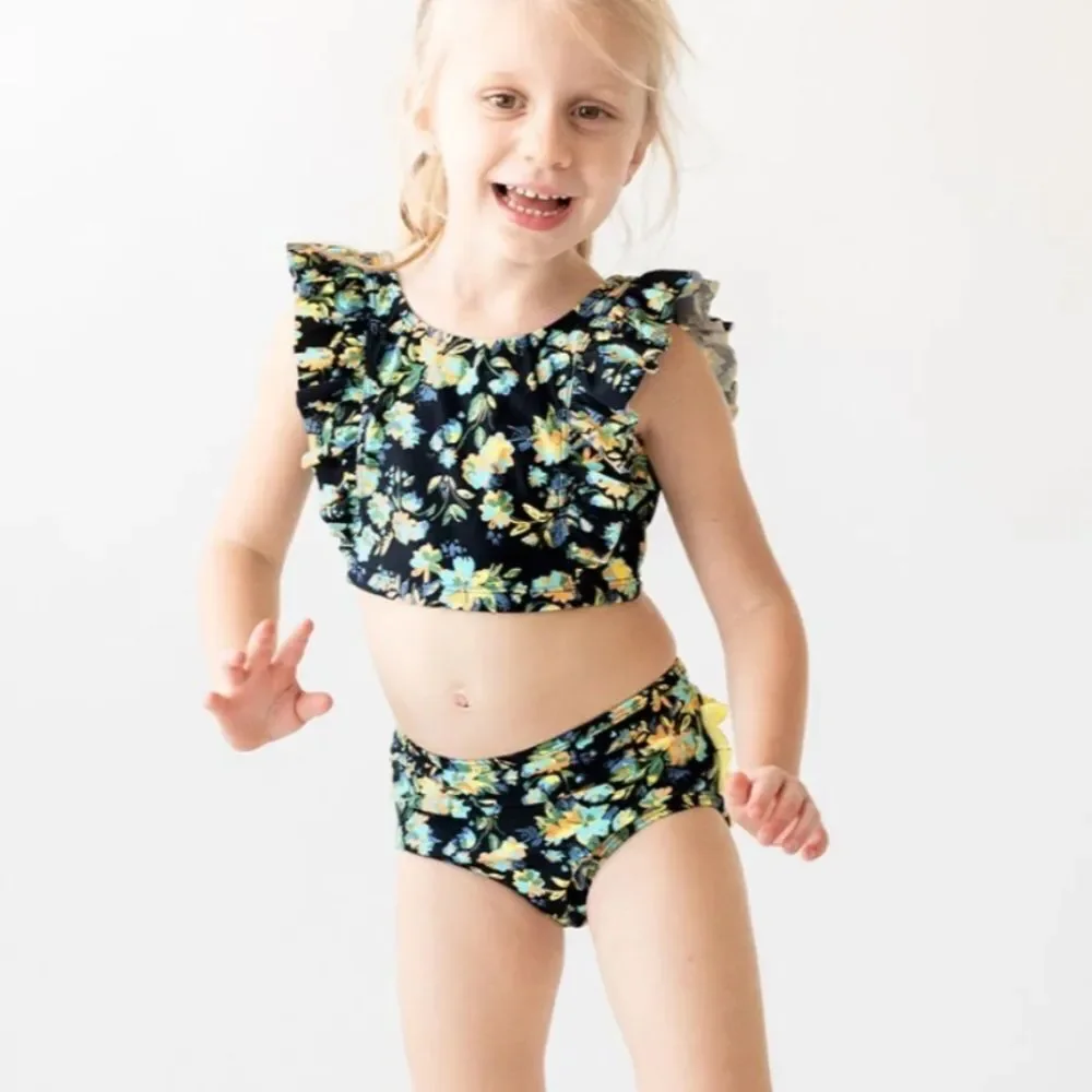 Ruffle Butts Waterfall Tankini‎ Midnight Garden 6-12 Months NWT in packaging
